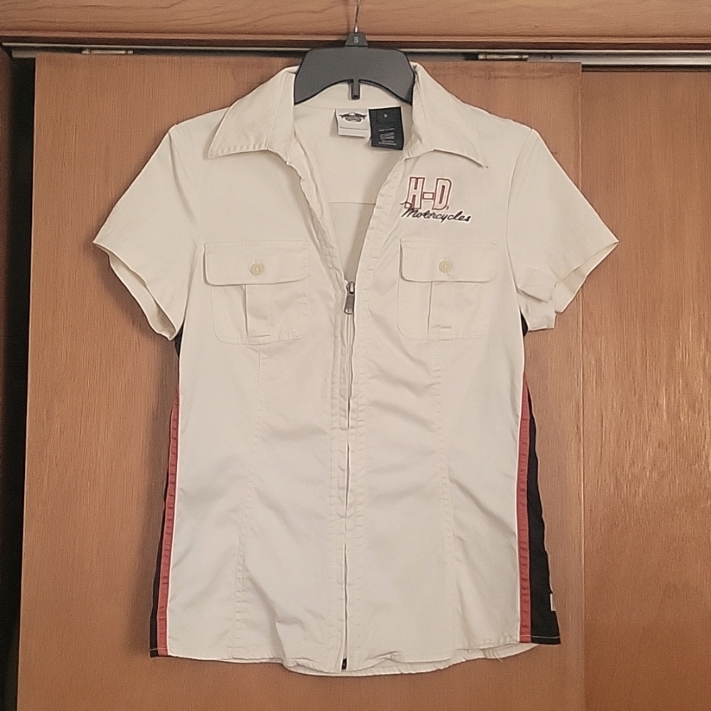 Harley Davidson Performance Full Zip Shirt Size Small
